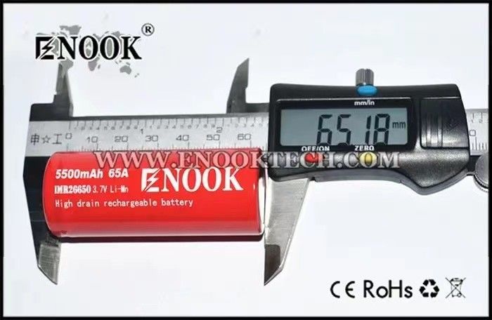 5500mAh 3.7V lithium ion 26650 pin sạc lại 18650 pin phẳng trên cao