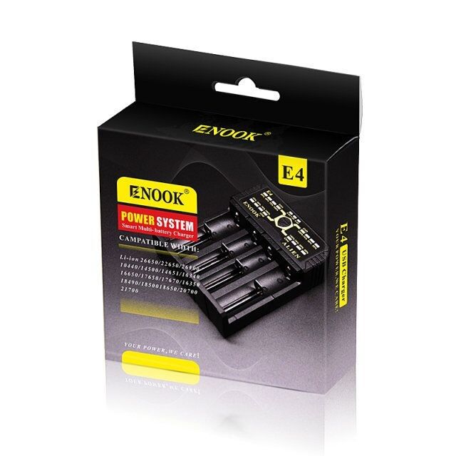 Enook E4 pin Li-ion bộ sạc xả với Ake sạc DC 3.6V / 3.7V