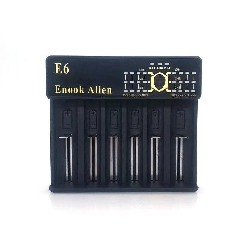 2A 6 slot Lithium Ion Battery Charger 18650/26650/18350/18490/18500