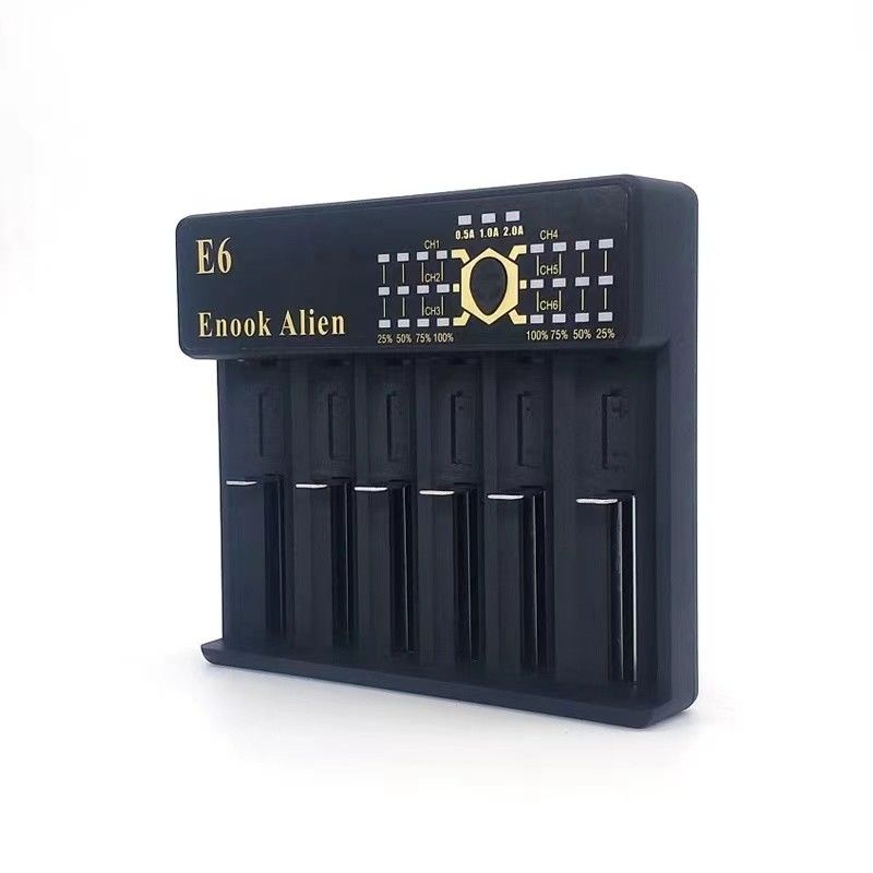 2A 6 slot Lithium Ion Battery Charger 18650/26650/18350/18490/18500