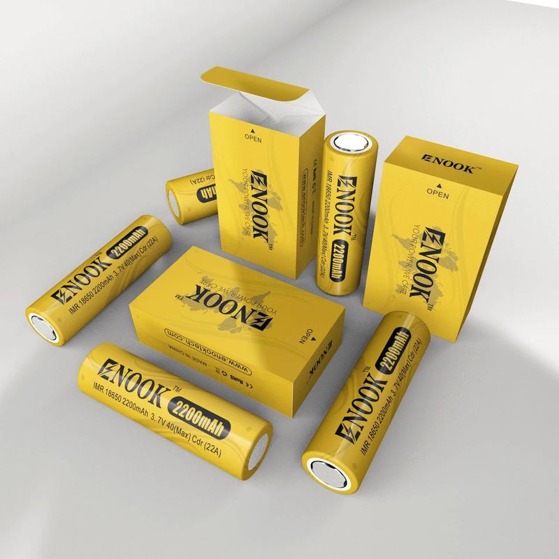 Doublepow Giá bán buôn 18650 3.7V 2200mah pin sạc 40A 3.7V mod 18650 pin Li-ion màu vàng