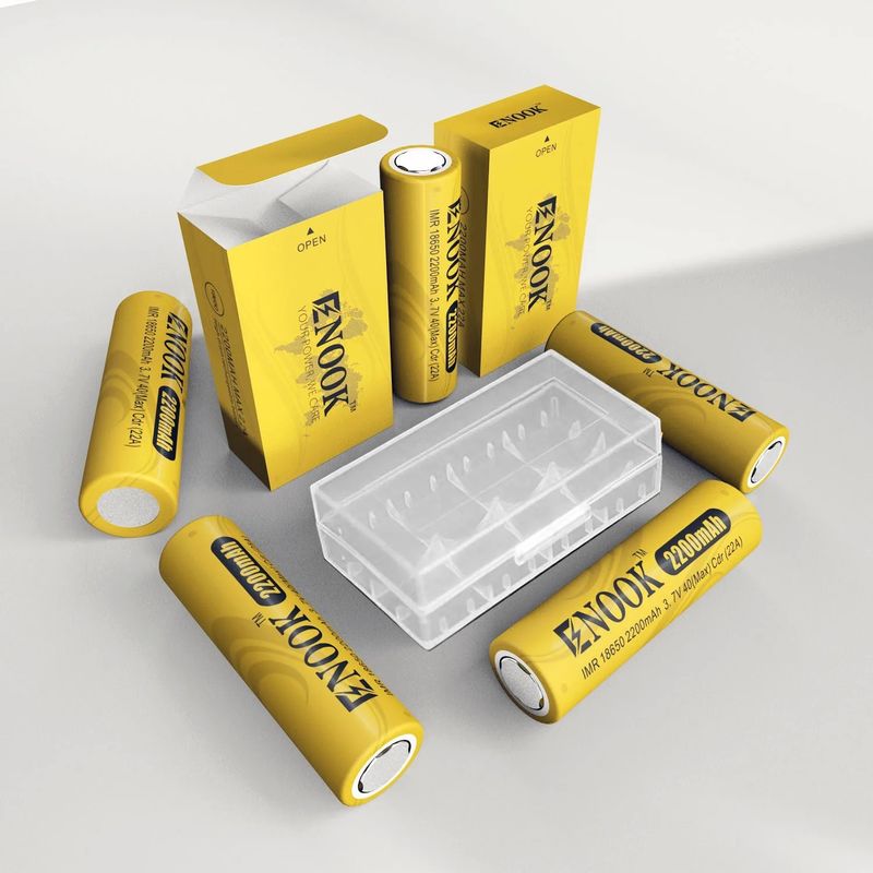 Doublepow Giá bán buôn 18650 3.7V 2200mah pin sạc 40A 3.7V mod 18650 pin Li-ion màu vàng