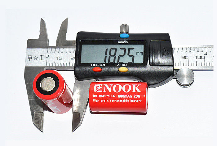 Ứng dụng sạc IMR pin Li-ion 800mAh 20amp 18350 pin Li Mn cho đèn pin