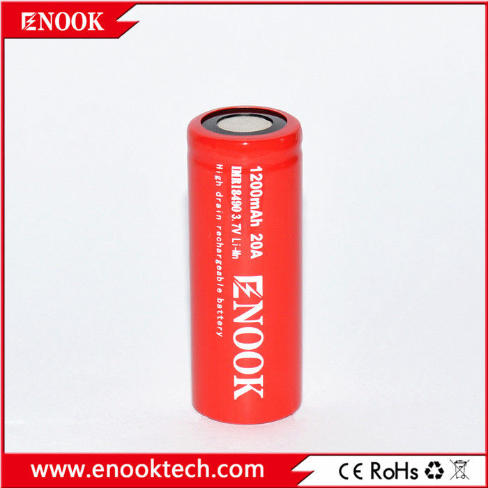 18490 1200mAh 20A 3.7V Xe đạp điện pin sạc pin pin phẳng loại