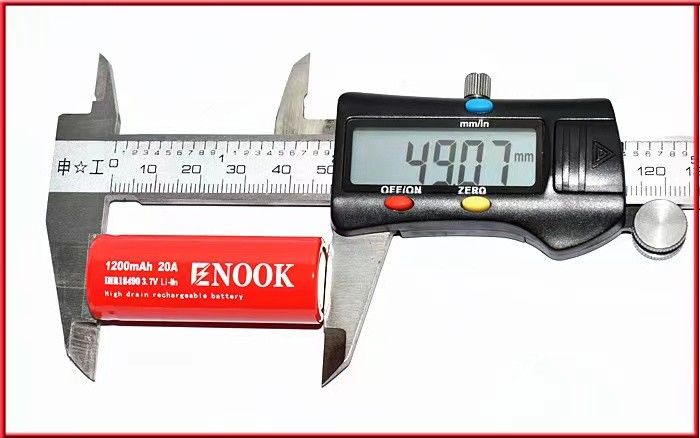 18490 1200mAh 20A 3.7V Xe đạp điện pin sạc pin pin phẳng loại