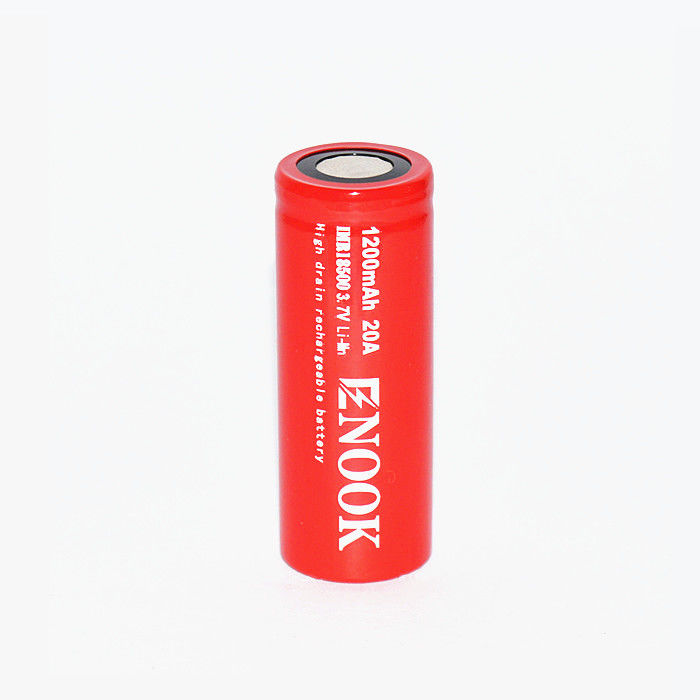 Enook 1200mAh 20A pin lithium ion 3.7V 18500 pin Li ion sạc