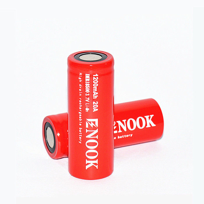 Enook 1200mAh 20A pin lithium ion 3.7V 18500 pin Li ion sạc