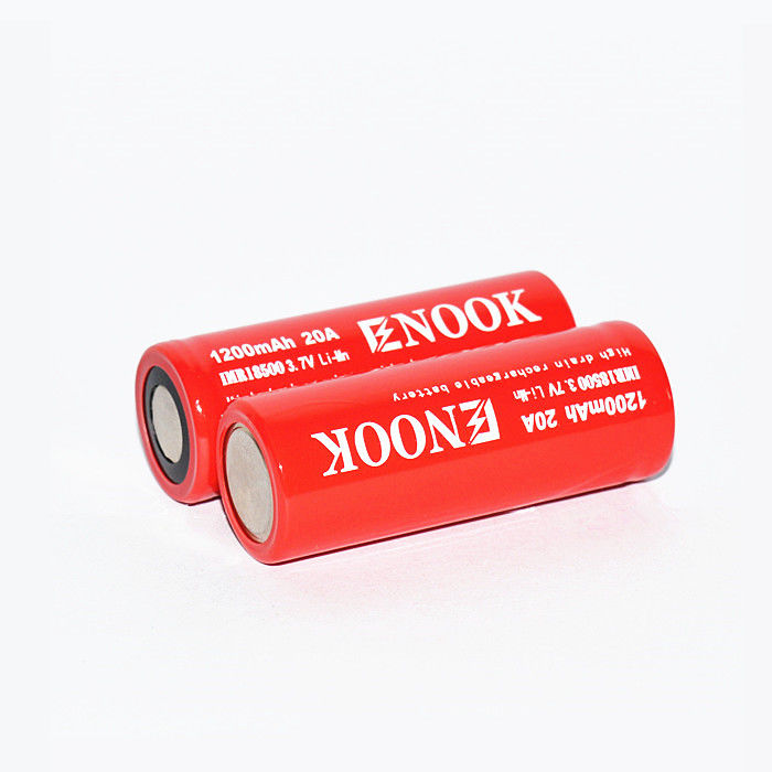 Enook 1200mAh 20A pin lithium ion 3.7V 18500 pin Li ion sạc