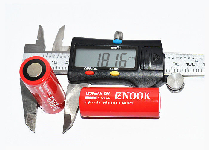 Enook 1200mAh 20A pin lithium ion 3.7V 18500 pin Li ion sạc