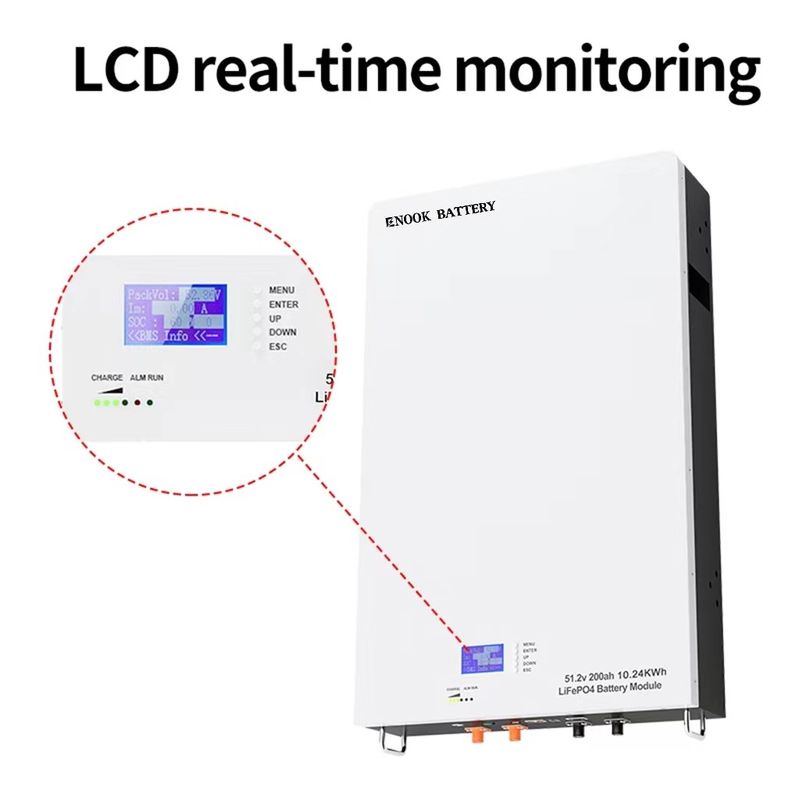 51.2V pin lưu trữ năng lượng gia đình LFP LiFePO4 pin mặt trời cho Inverter lai