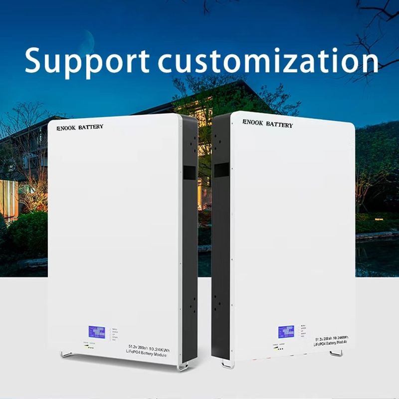 51.2V LiFePO4 pin lưu trữ năng lượng mặt trời gia đình tùy chỉnh cho Inverter lai