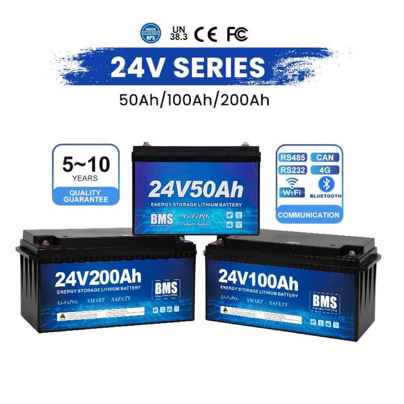 12V 100Ah Deep Cycle Ion Battery 200Ah 24V Lithium Ion Battery Pack cho xe cắm trại xe RV Boat