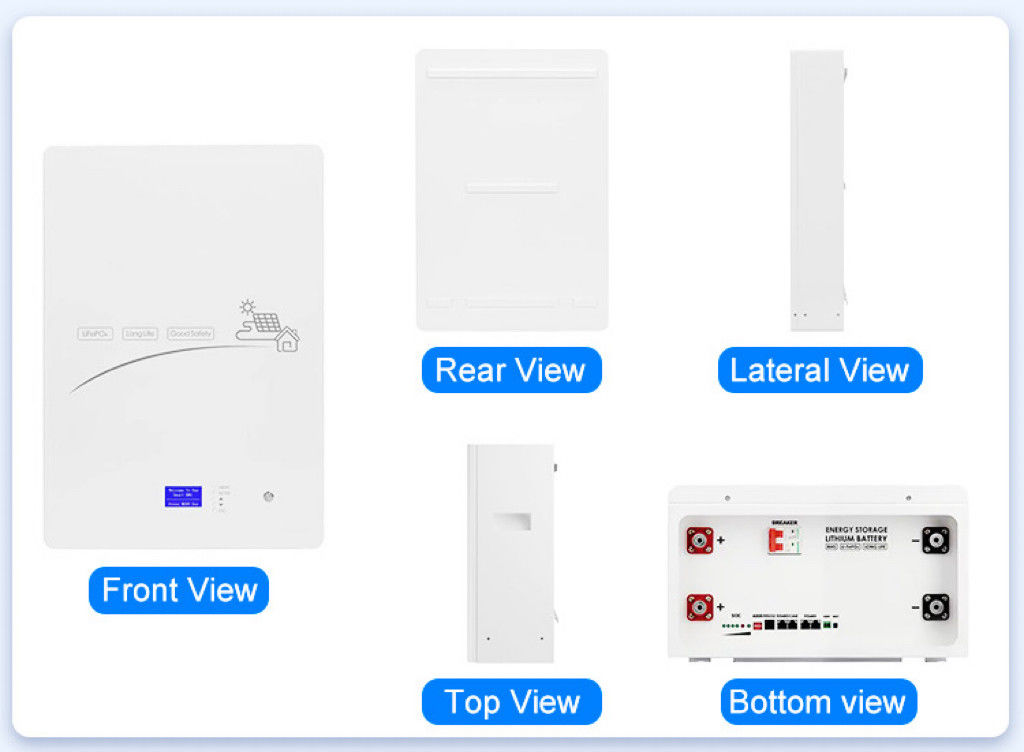 Enook Mặt trời 5KWH 10KWH LifePO4 pin lithium 24V 48V Năng lượng mặt trời 200Ah Power Wall Lifepo4 Pack