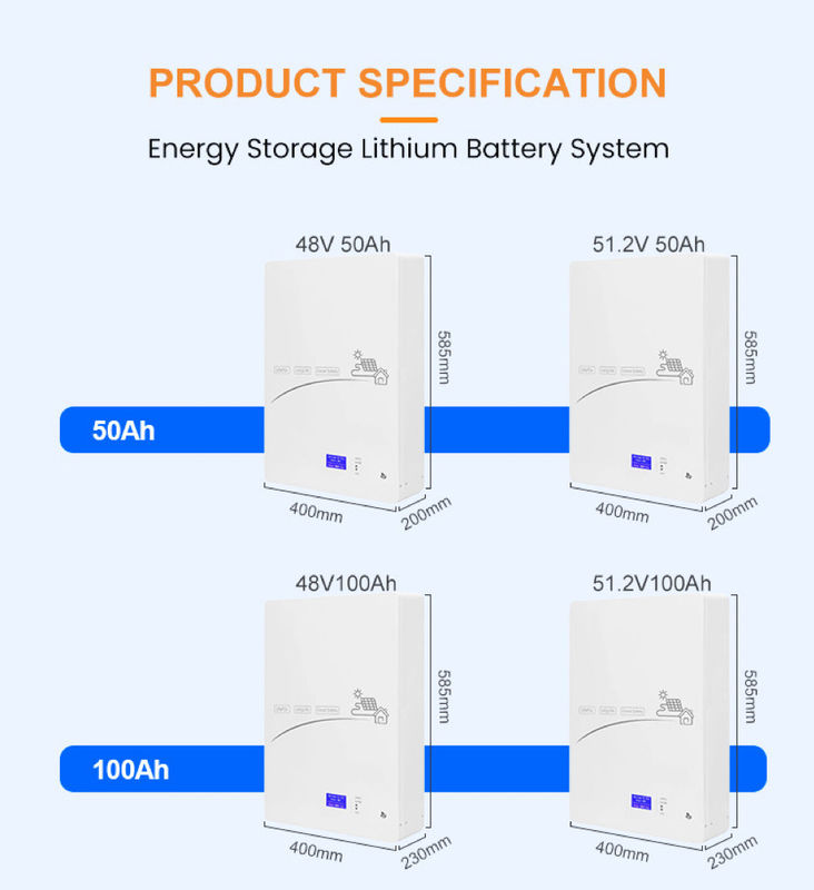 Enook Mặt trời 5KWH 10KWH LifePO4 pin lithium 24V 48V Năng lượng mặt trời 200Ah Power Wall Lifepo4 Pack