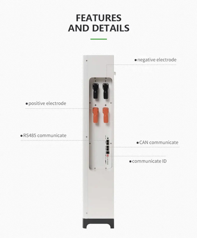 LifePO4 Lithium Battery Pack Hệ thống lưu trữ năng lượng mặt trời 51.2V lưới lai IP20 10 ~ 20 Kwh