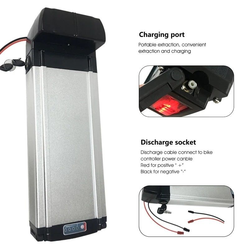 Eco Friendly Rear Rack Ebike Battery Pack Sliver Lithium Ion Battery cho xe đạp điện