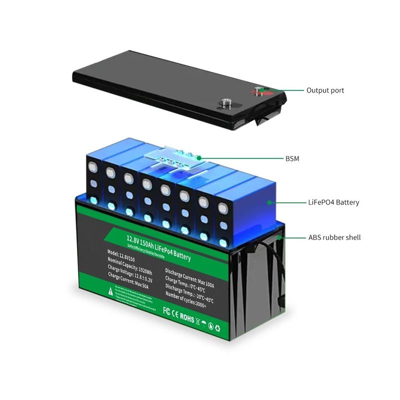 12.8v 100ah 150ah 105ah 200ah Lithium Ion Battery Pack với chức năng BMS tiên tiến