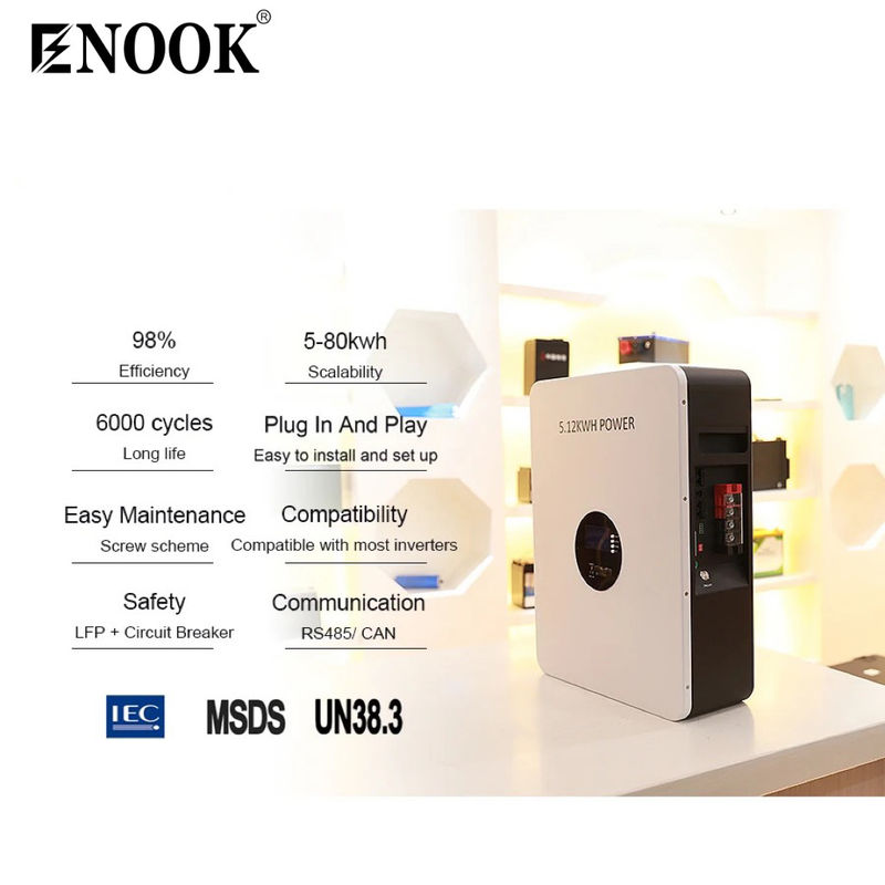 Pin Lithium LifePO4 48V 51.2V 100Ah 200Ah 5Kwh 10Kwh 2.5Kwh Với BMS Đối với Hệ thống Mặt trời Off Grid / Hybrid
