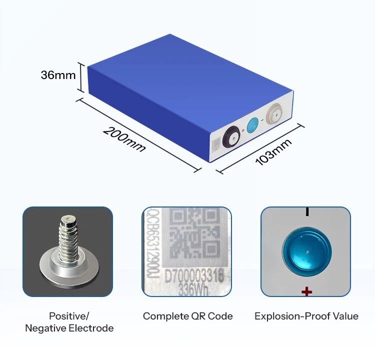 Mã QR gốc Lifep04 pin lithium ion 280ah 105ah 200ah 304ah 50ah 173ah hạng A