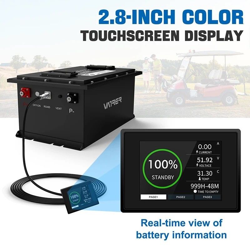 36v 48v 72v 100ah 200ah Lithium Ion Golf Cart pin cho môi trường thân thiện
